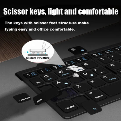Compact Portable Wireless Keyboard Pad