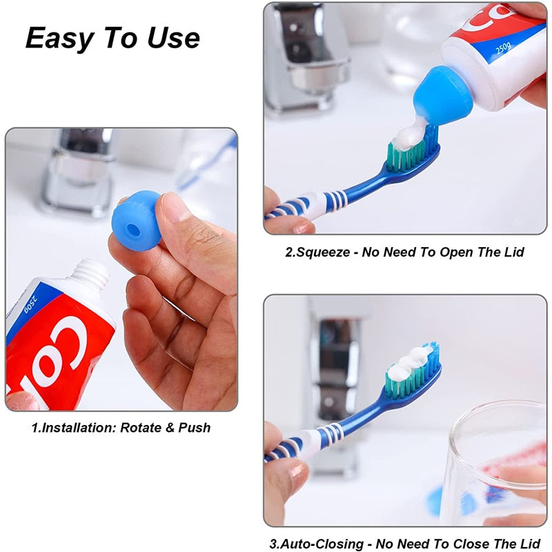 Eco Friendly 4 Pack Reusable Toothpaste Tube Covers