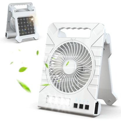 Portable Solar Powered Camping Fan Kit - Luxicro