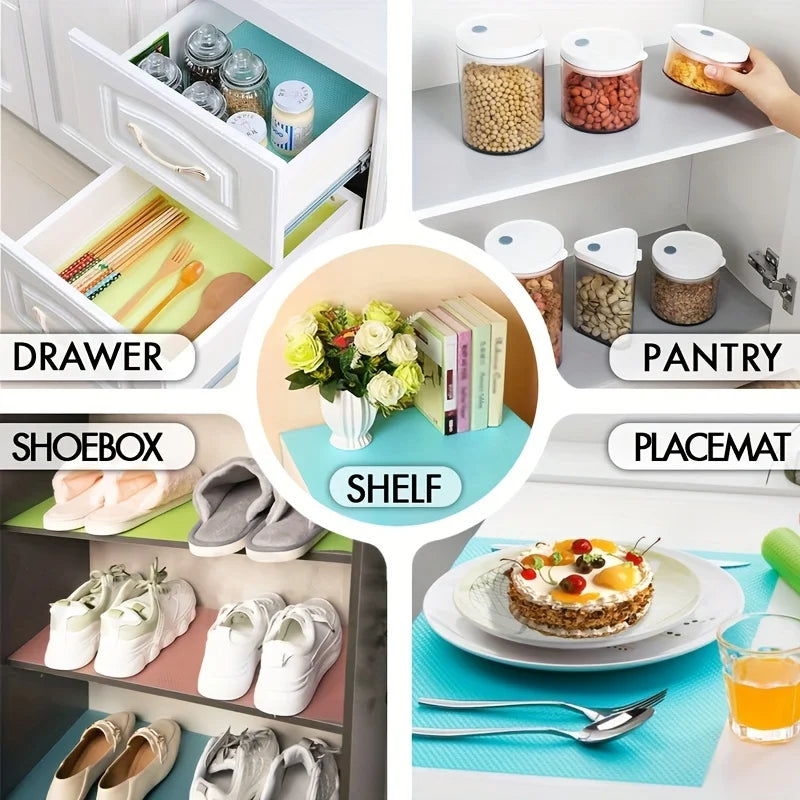 Kitchen Fridge Liners 4-Pack, Durable Easy Clean Mats