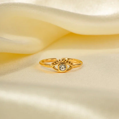 Premium 18k Gold Diamond Protection Ring