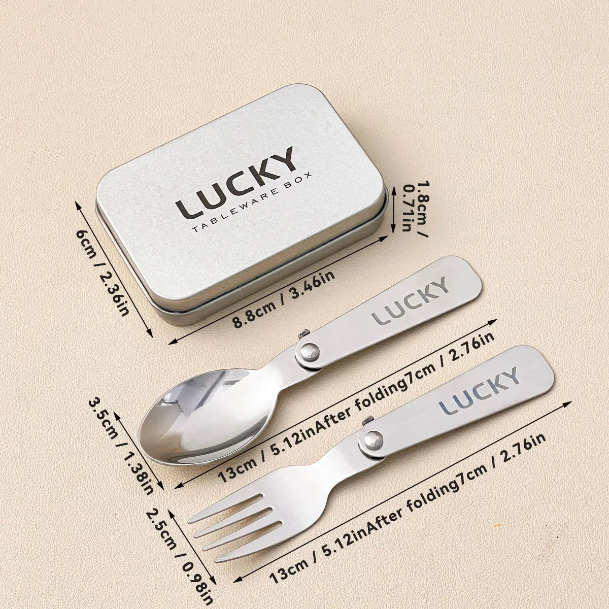 Portable Camping Utensil Set Stainless Steel 3Piece
