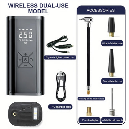 Compact Portable Tire Inflator with Digital Display 150PSI