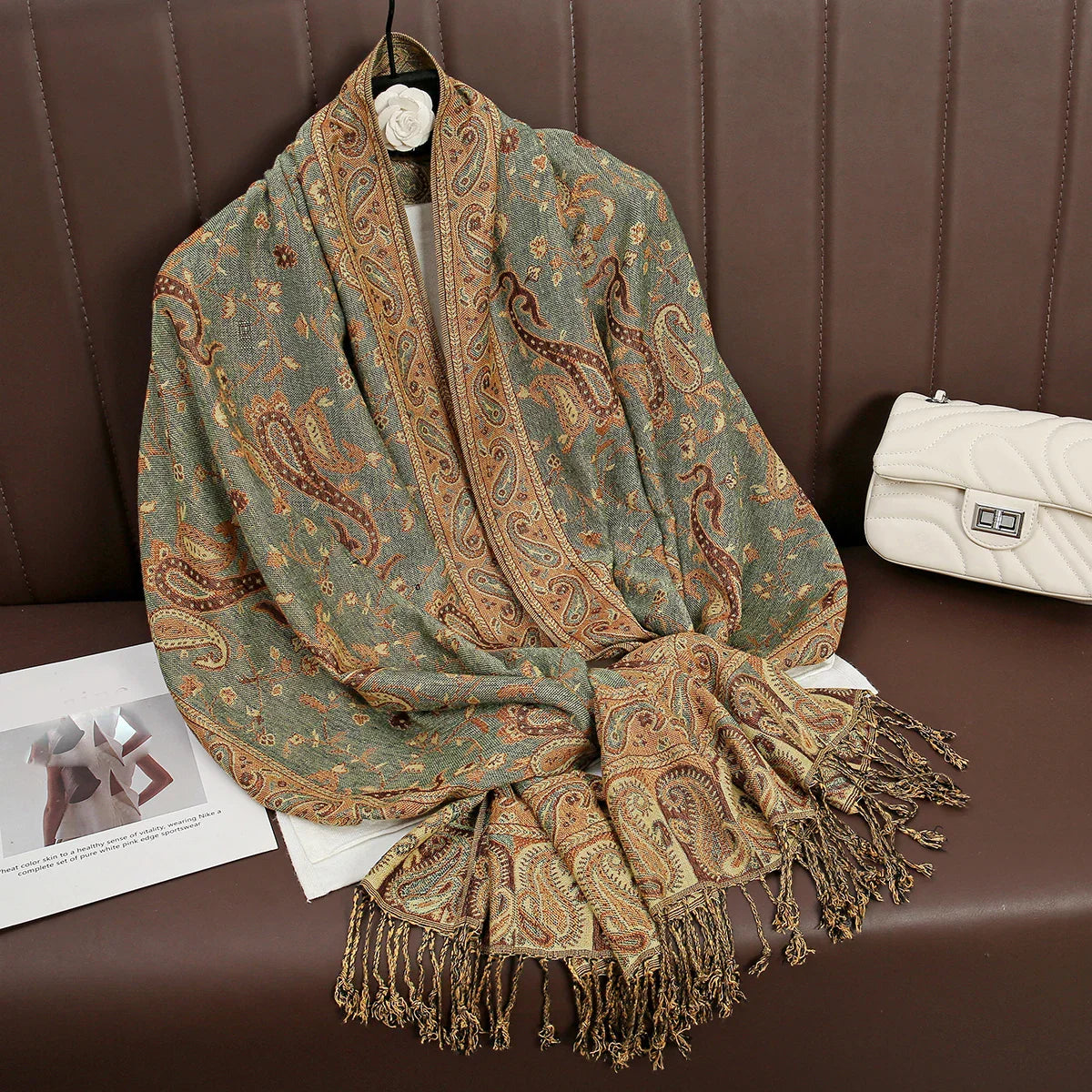 Soft Cashmere Women's Scarf with Warm Luxury Print