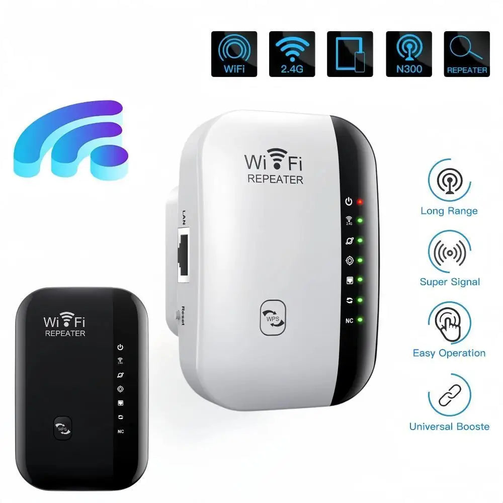 Fast WiFi Range Extender - 300Mbps Network Amplifier - Luxicro