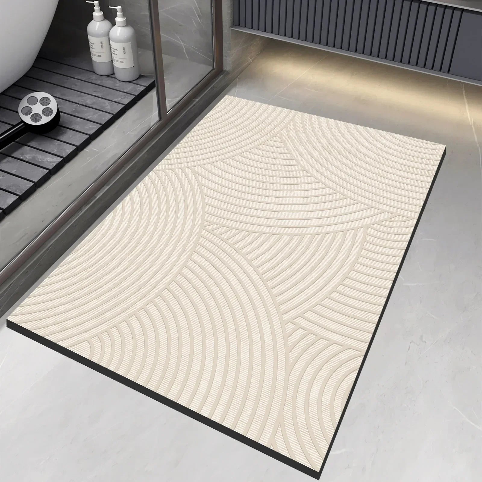 Non Slip Bathroom Rug Fast Drying Shower Mat - Luxicro