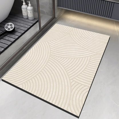 Non Slip Bathroom Rug Fast Drying Shower Mat - Luxicro
