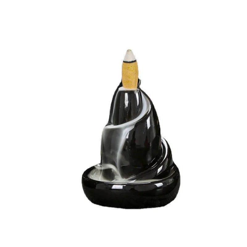 Modern Black Ceramic Incense Holder