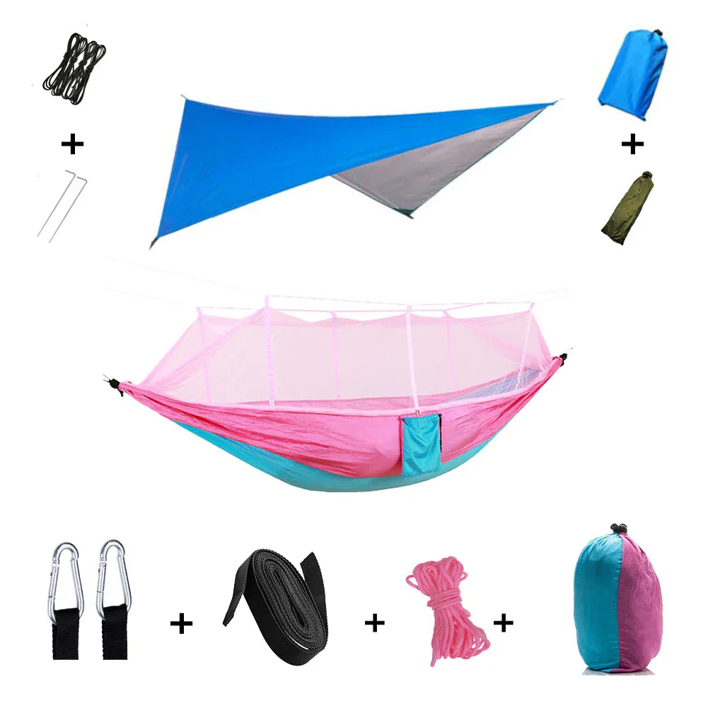 Lightweight Waterproof Camping Hammock with Bug Net