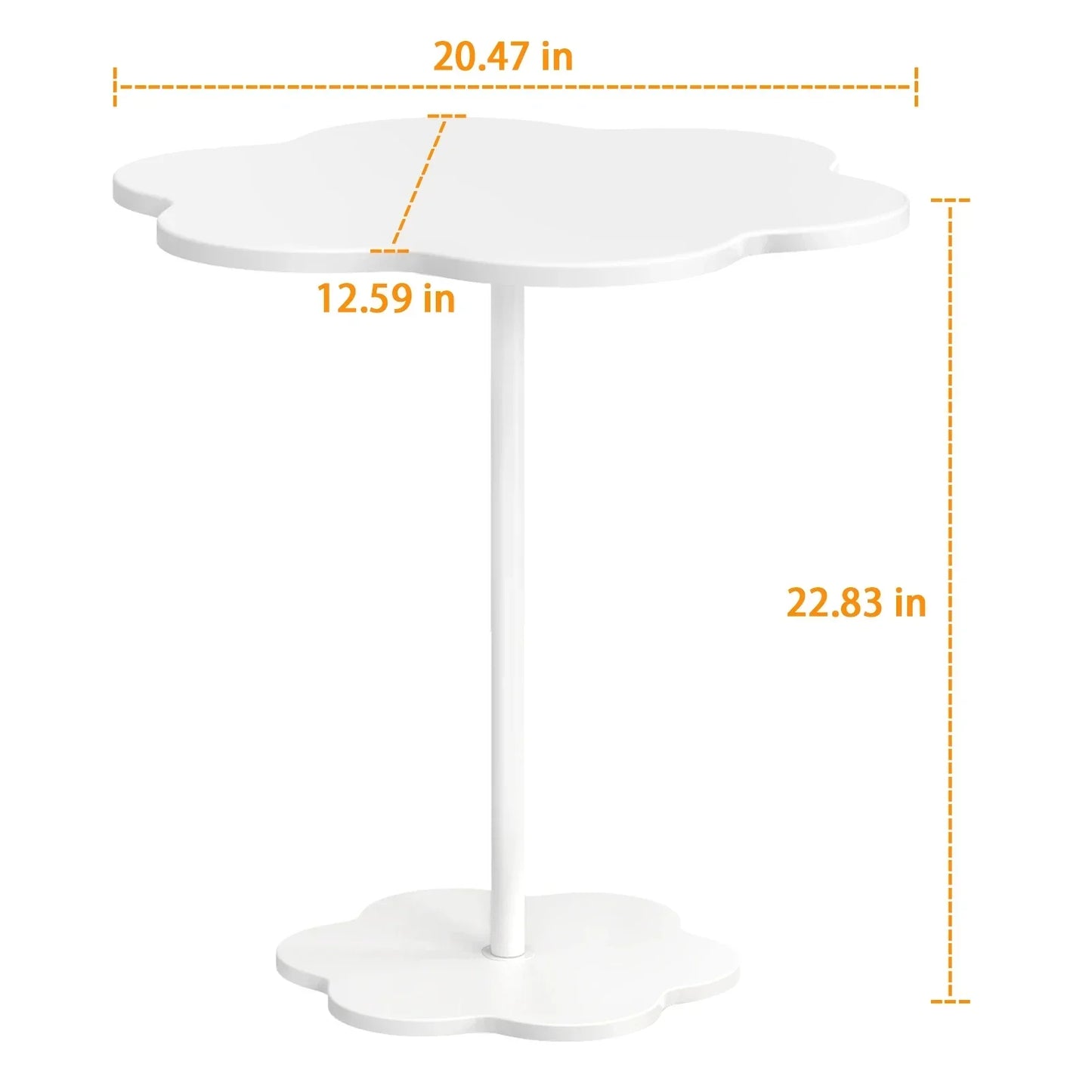Unique White Side Table