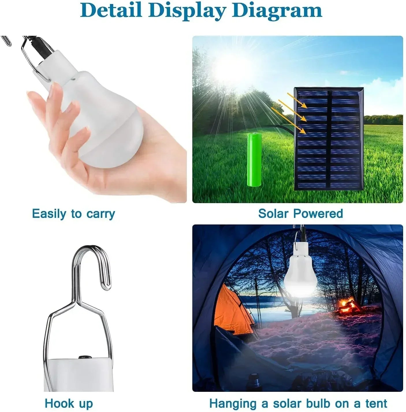 Durable Battery Powered Outdoor LED Camp Light
