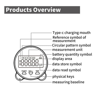 Accurate Digital Measuring Ruler with LCD Screen