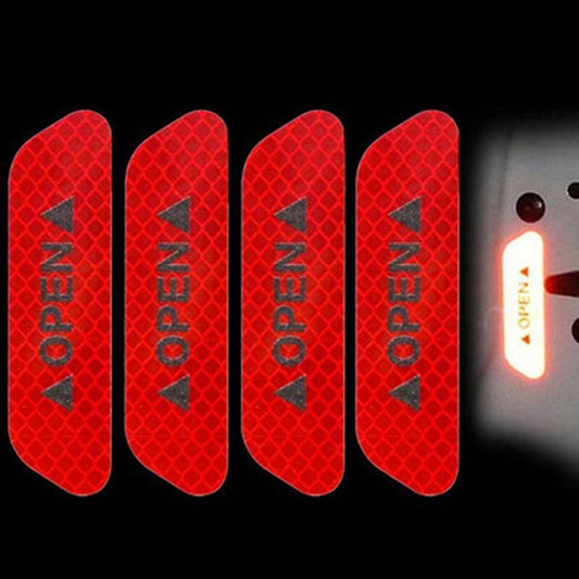 Bright Reflective Safety Alert Stickers 4 Pack - Luxicro