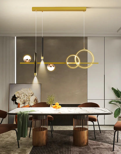 Sleek Slim LED Pendant Light with Remote Dimmer Control