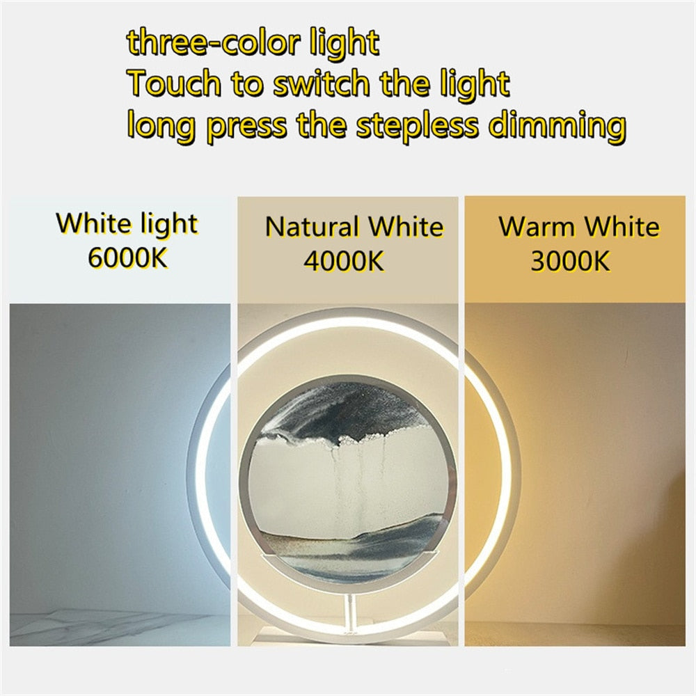 Colorful Flowing Sand 3D LED Table Lamp