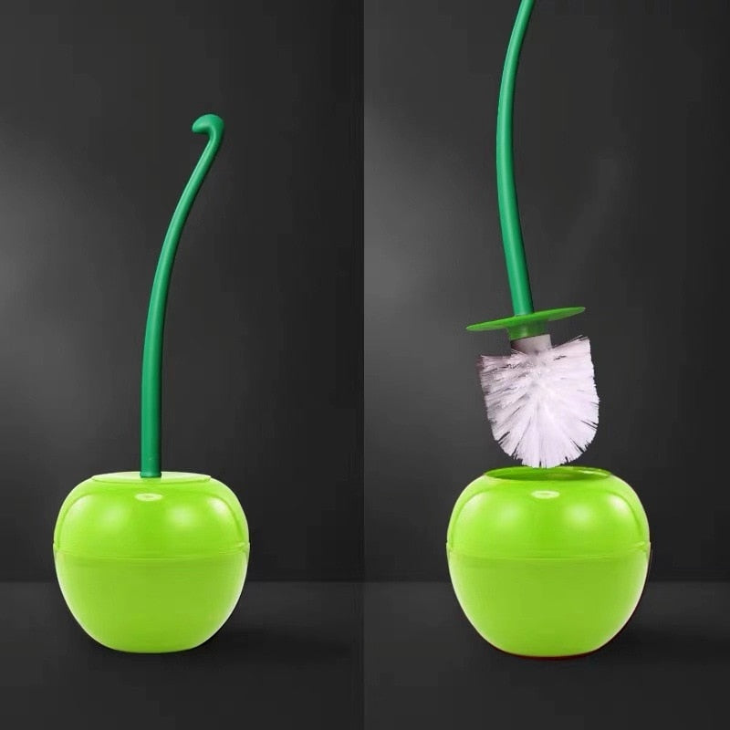 Bright Red Bathroom Toilet Brush with Cute Style