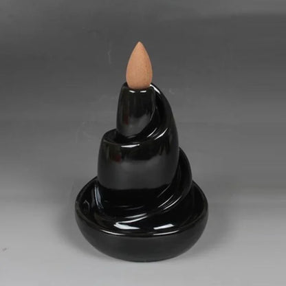 Modern Black Ceramic Incense Holder