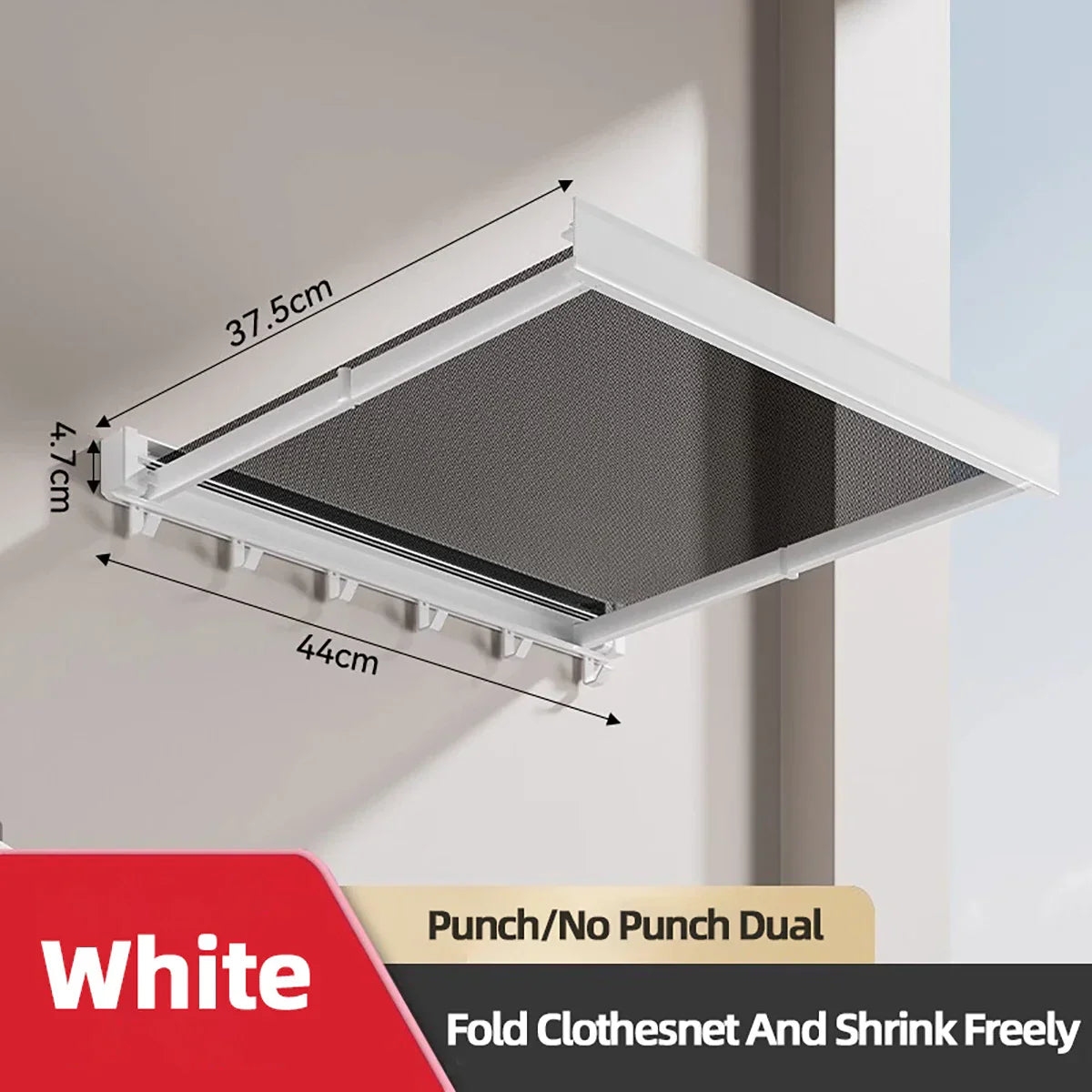 Compact Wall Mount Folding Drying Rack Shelf