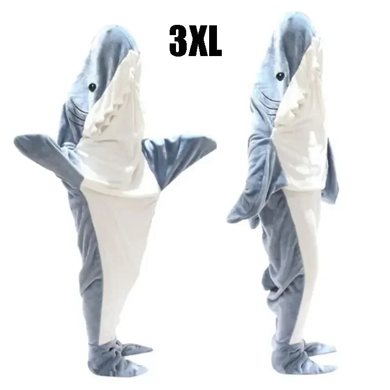 Cozy Shark Hoodie Blanket Costume