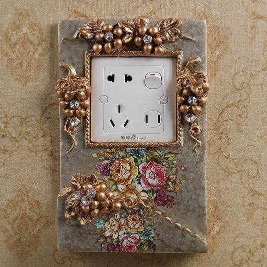 Decorative Flower Pattern Outlet Organizer - Luxicro