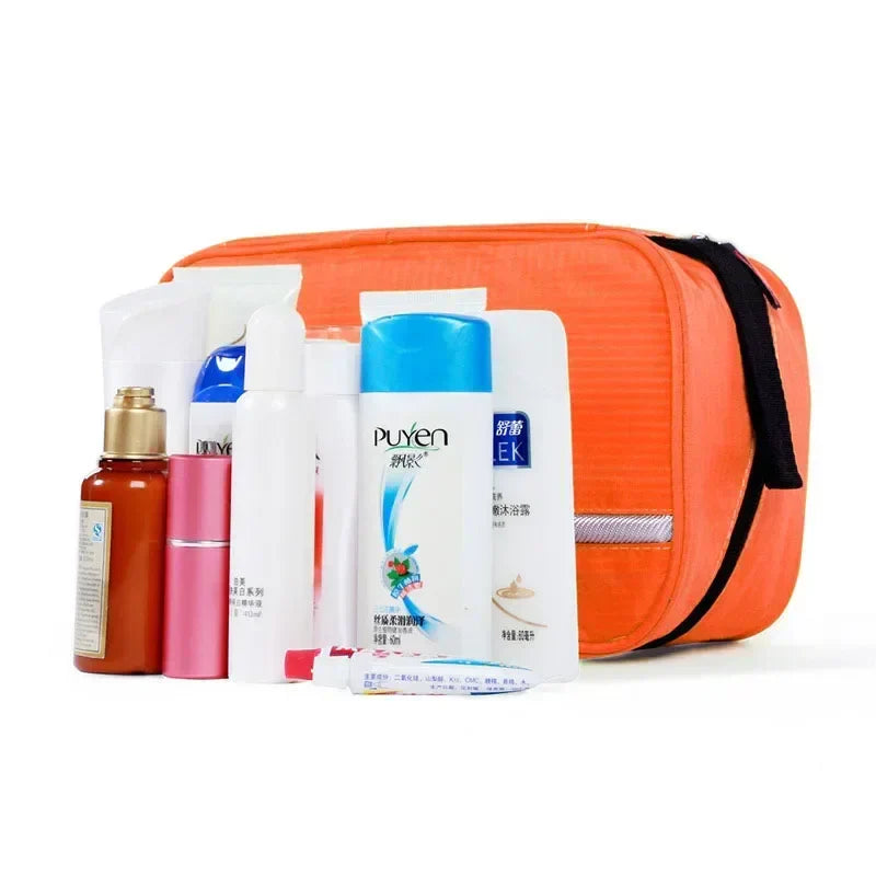 Compact Travel Toiletry Bag with Hooks