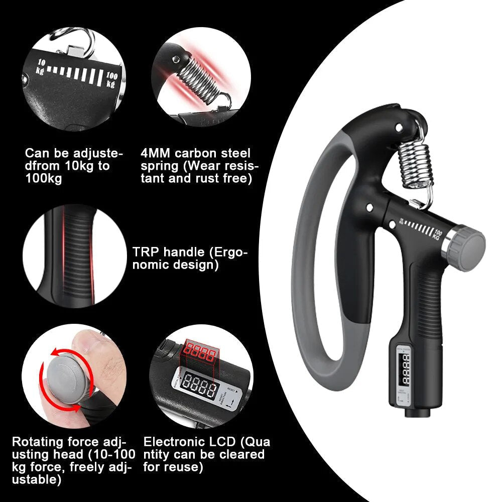 Compact Hand Grip Strengthener Exercise Trainer