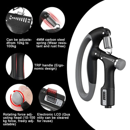 Compact Hand Grip Strengthener Exercise Trainer