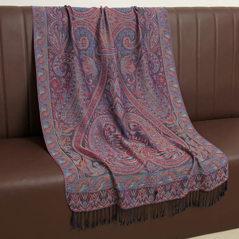 Soft Cashmere Women's Scarf with Warm Luxury Print