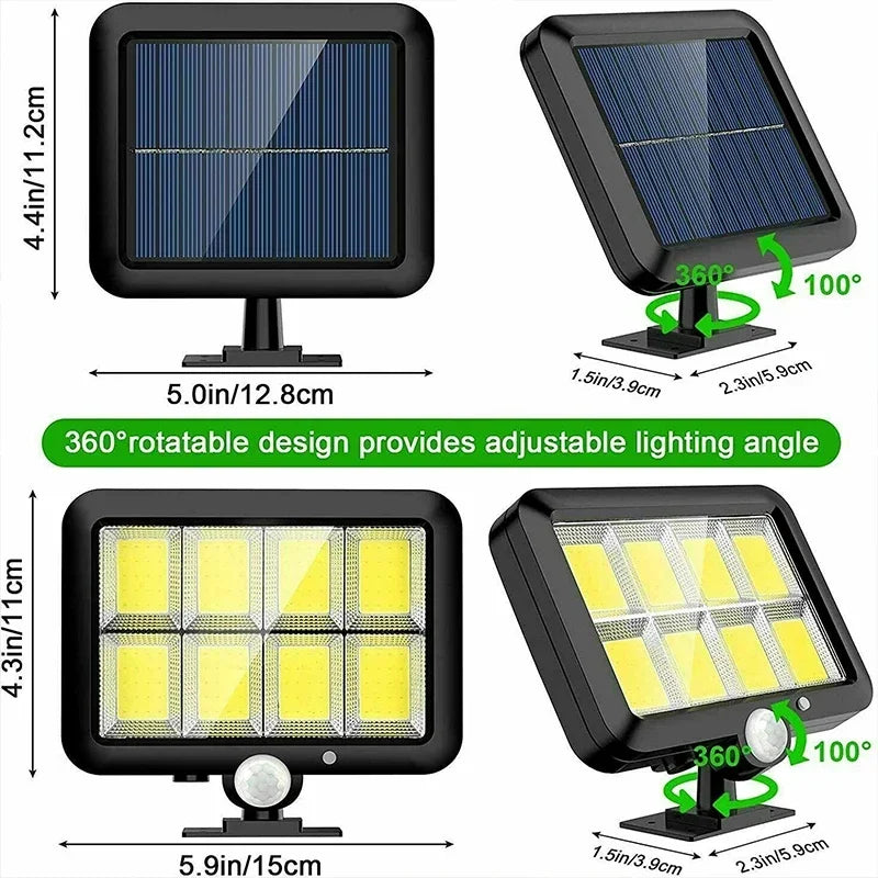 Bright Solar Powered Motion Light with 3 Modes