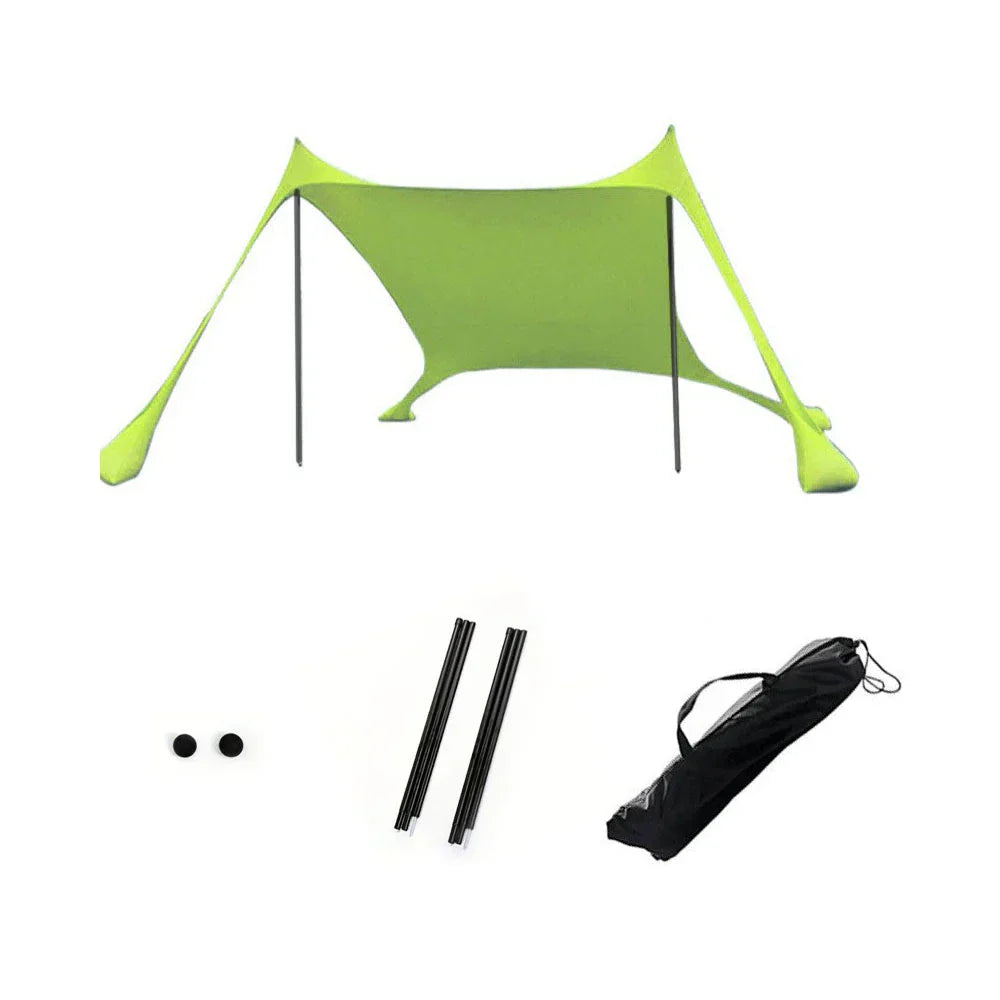 Big Outdoor Sun Shelter with UV Block & Water Resistant Top - Luxicro