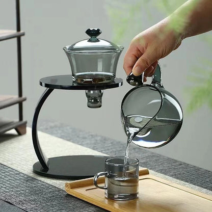 Elegant Curve Glass Tea Infuser Set