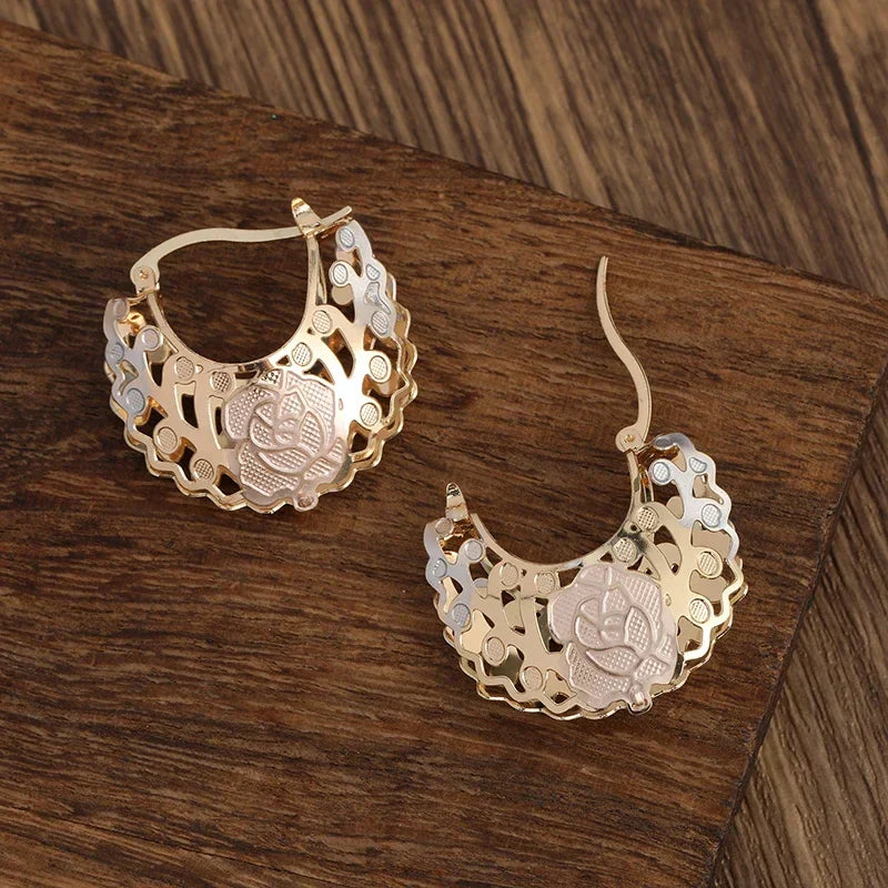 Dainty Floral Pendant Earrings