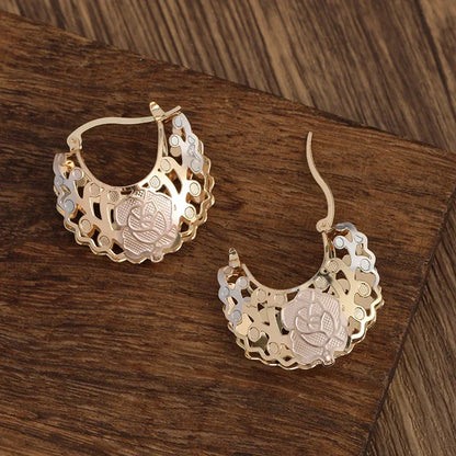 Dainty Floral Pendant Earrings