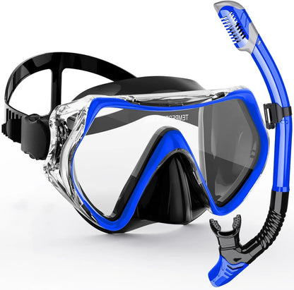 Crystal Clear Adult Snorkeling Mask Set