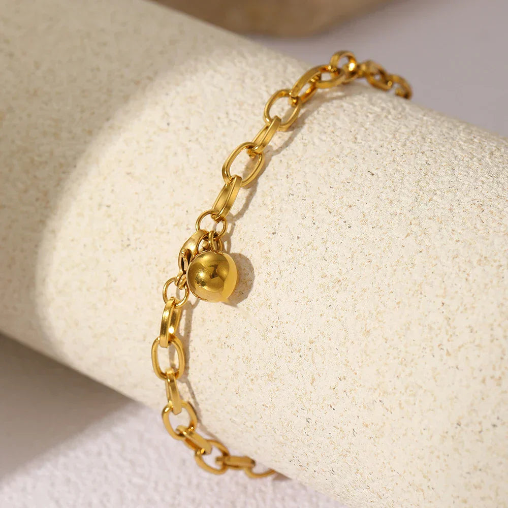 Colorful Beaded Paperclip Charm Bangle