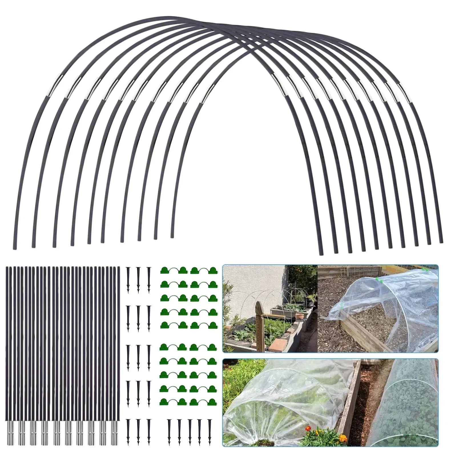 Easy Assembly Metal Garden Arbor Kit - Luxicro