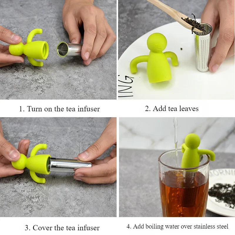 Cozy Human Figure Loose Leaf Tea Steeper