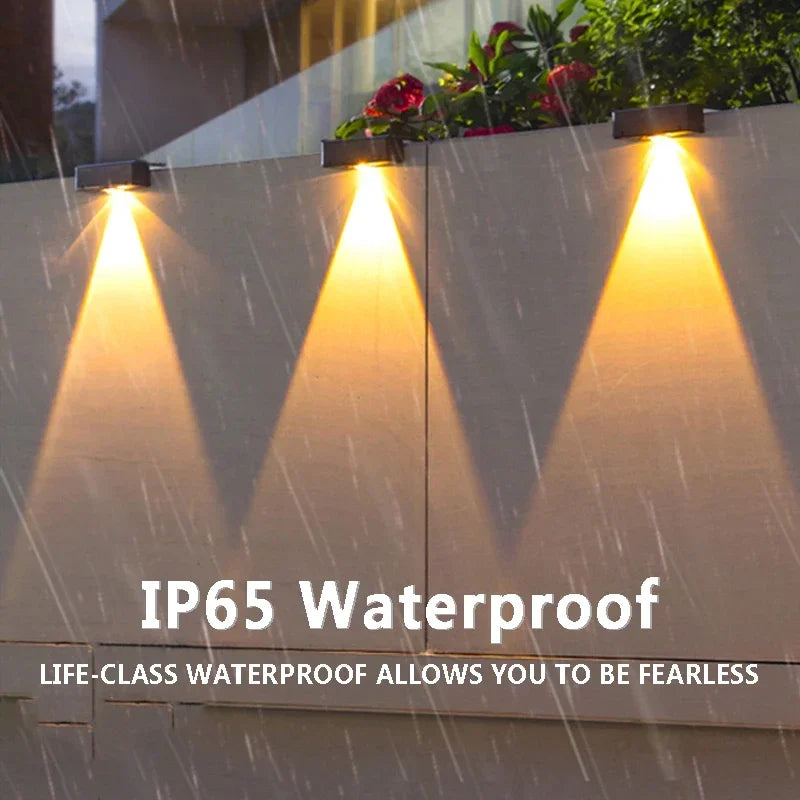 Bright Solar Powered Outdoor Wall Lamp