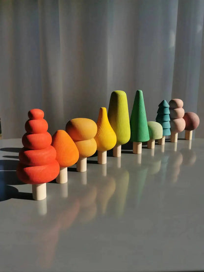 Colorful Wood Stacking Blocks Toy Set for Kids