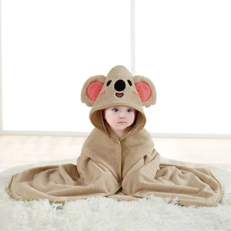 Cute Kids Hooded Bath Towel Set