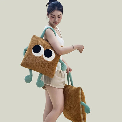 Cozy Plush Travel Blanket Pillow