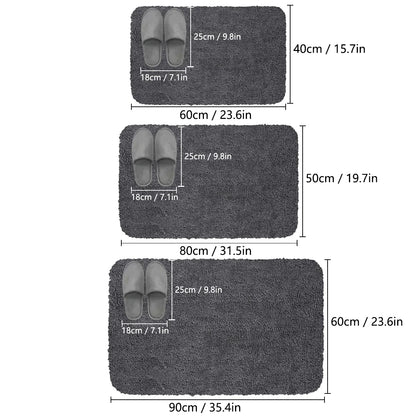 Plush Bathroom Mat | Soft Absorbent Non Slip