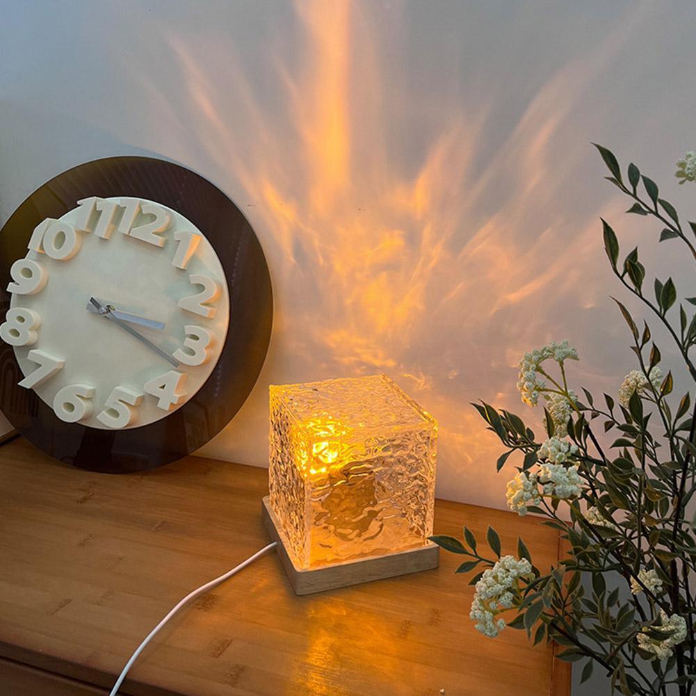 Glamorous Glass Nightstand Table Lamp