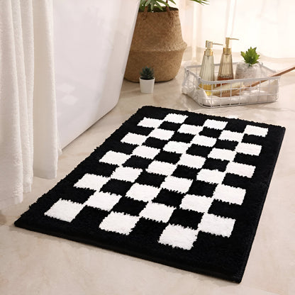 Comfortable Checkered Bath Floor Mat