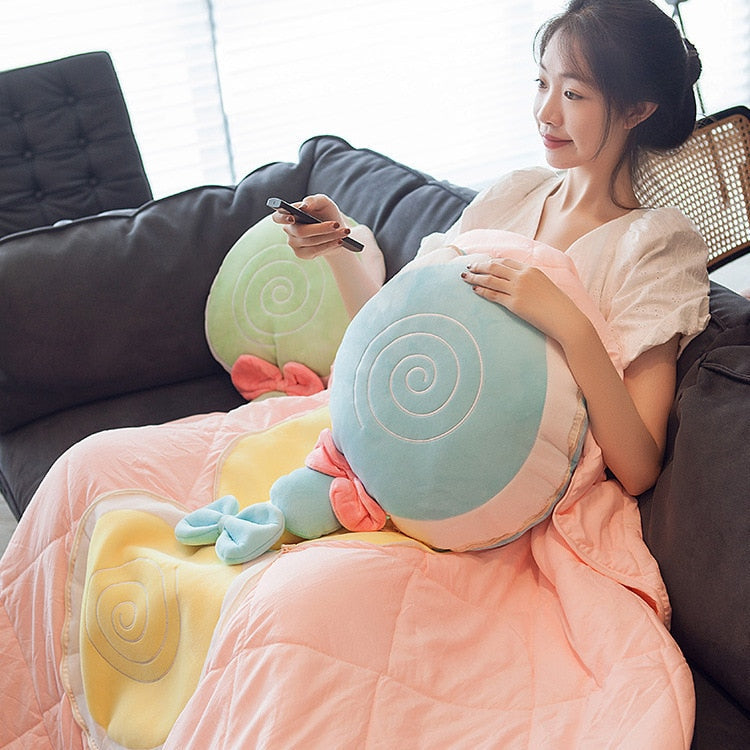 Soft Fleece Travel Folding Blanket Pillow - Luxicro