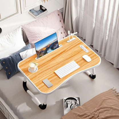 Space Saving Laptop Table with LED Light and Fan