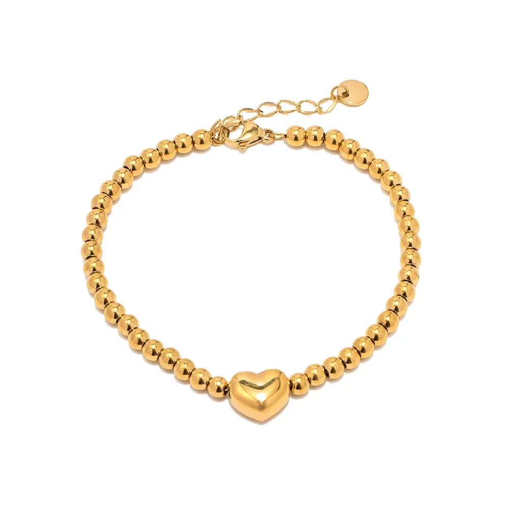 Premium 18k Gold Heart Charm Bracelet - Luxicro