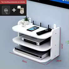 Space Saving Router Shelf with Cord Organizer