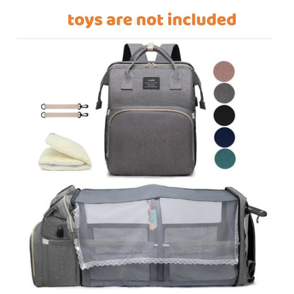 Portable Infant Backpack with Sleeping Bag