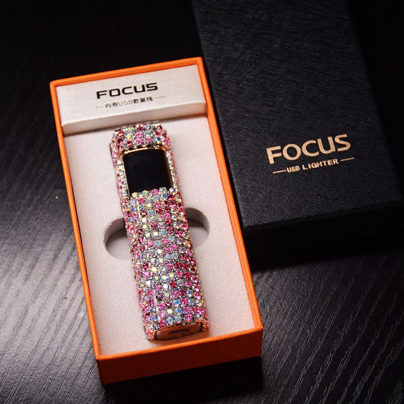 Glittering Gem Rechargeable Pocket Lighter